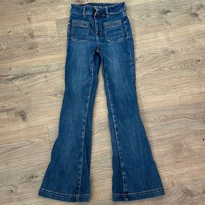 Super cute American Eagle Blue Flare Jeans